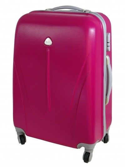 Średnia walizka na kółkach MAXIMUS 222 ABS  różowa
